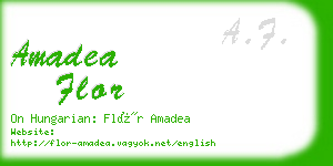 amadea flor business card